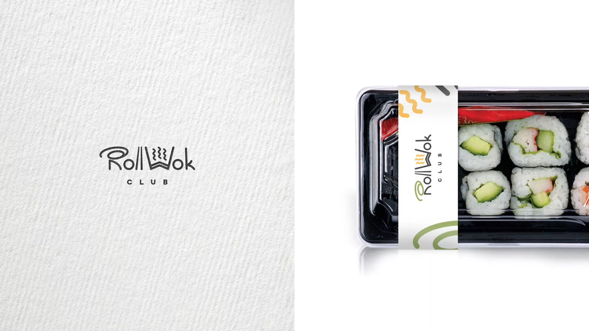 Разработка наклеек для суши-бара «Roll Wok Club» в Красном Сулине