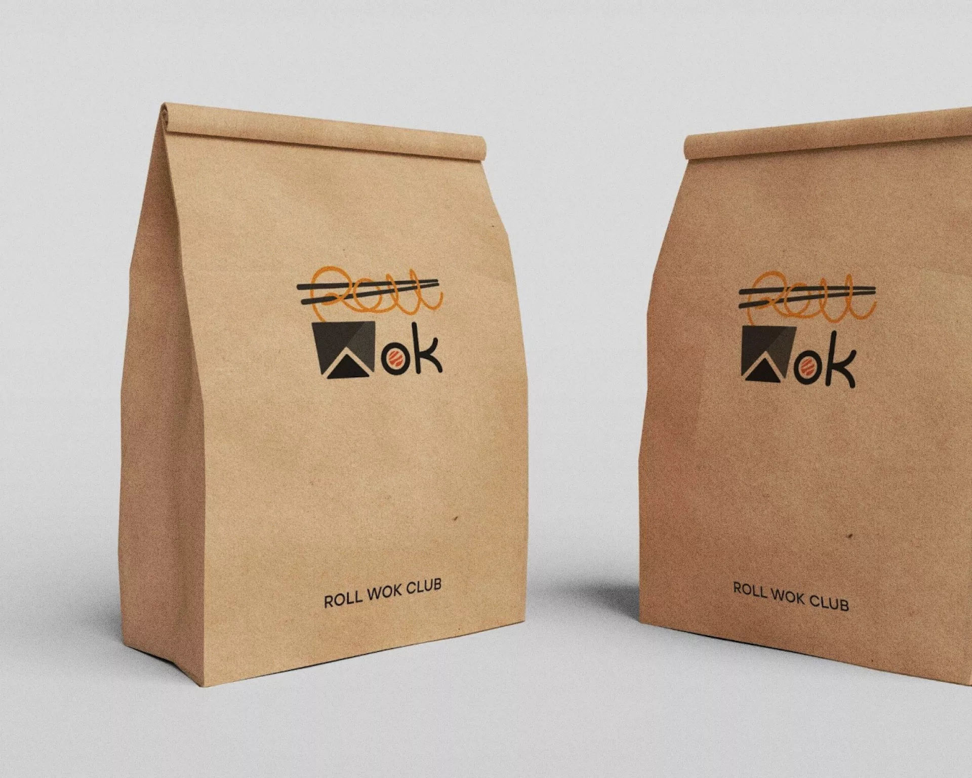 Создание дизайна упаковки суши-бара «Roll Wok Club» в Красном Сулине